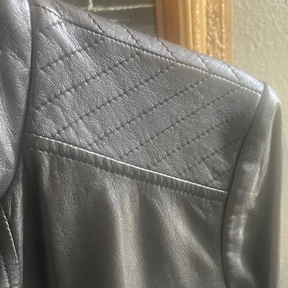 Bernardo Black Leather Jacket - Picture 3 of 14